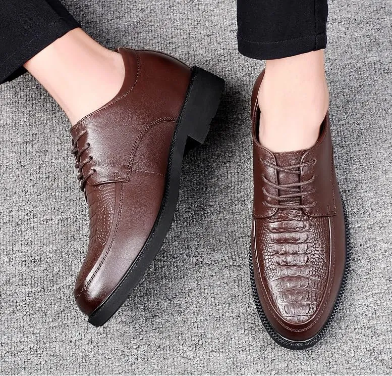 Men's Comfortable Tuxedo Dress Shoes Mens Casual Business Formal Derby Shoes Classic Lace-up Oxfords