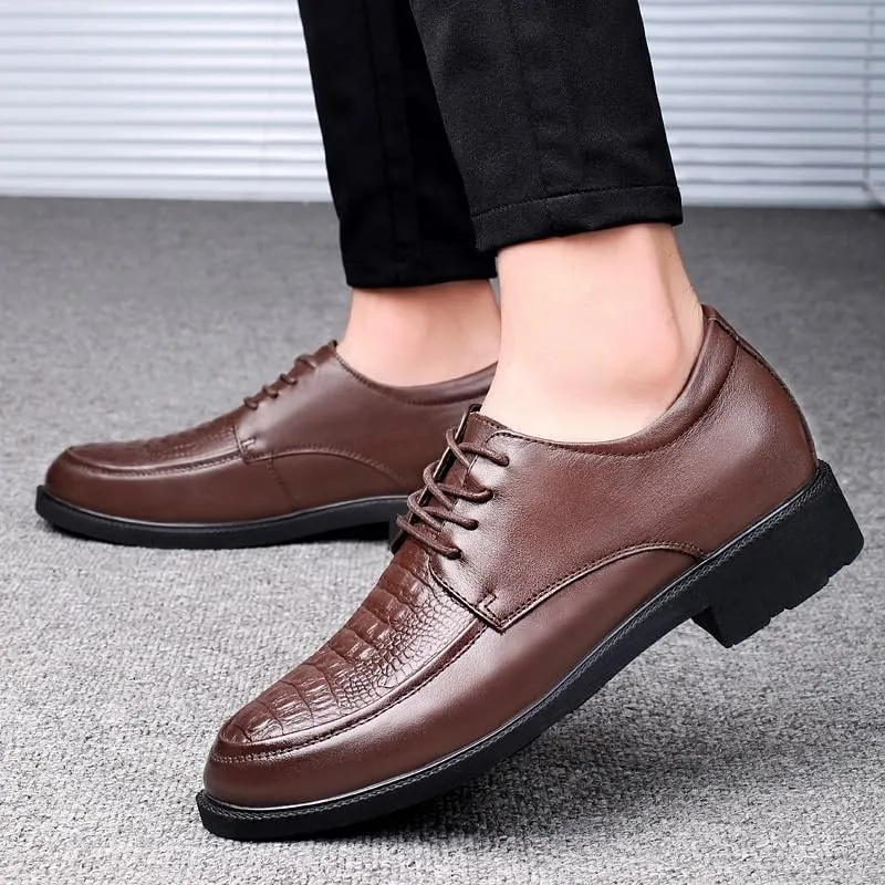 Men's Comfortable Tuxedo Dress Shoes Mens Casual Business Formal Derby Shoes Classic Lace-up Oxfords