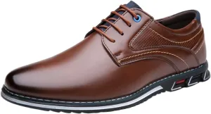 Men’s Dress Shoes Casual Business Oxford Derby Orthopedic Leather Shoes Comfortable Walking Shoes