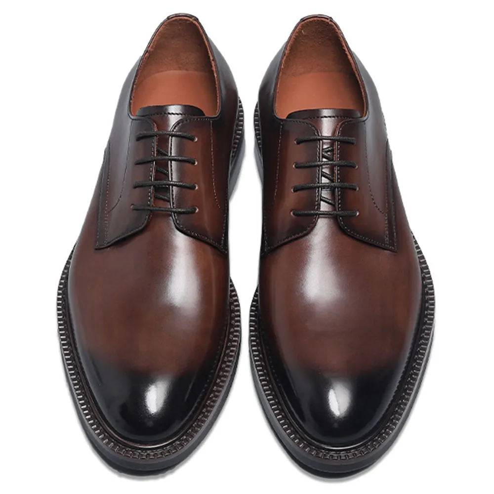 Men's Elegant Handcrafted Leather Derby Shoes