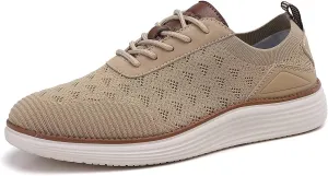 Men's Fashion Dress Sneakers Mesh Oxfords Business Casual Walking Shoes Knit Lightweight Tennis Footwear