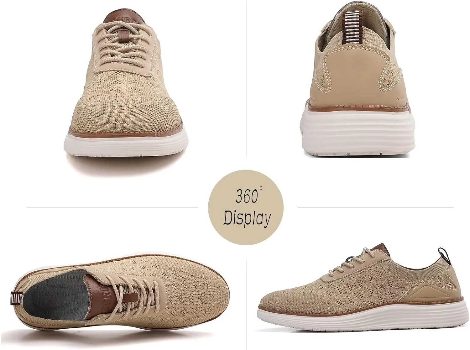 Men's Fashion Dress Sneakers Mesh Oxfords Business Casual Walking Shoes Knit Lightweight Tennis Footwear