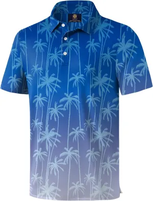 Men's Golf Polo Shirts Moisture Wicking Athletic Polos Dry Fit Performance Shirt (S-XXL)