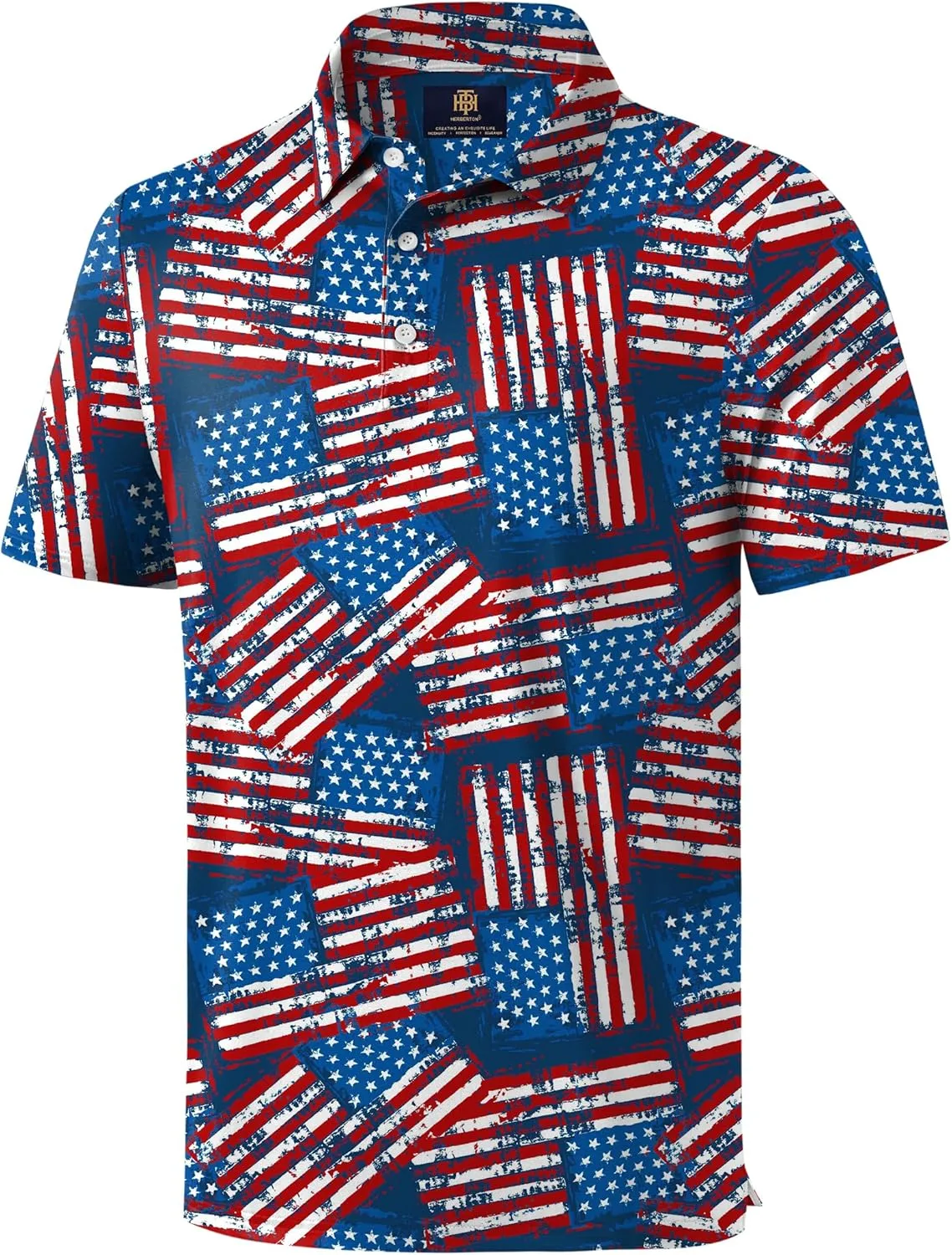 Men's Golf Polo Shirts Moisture Wicking Athletic Polos Dry Fit Performance Shirt (S-XXL)