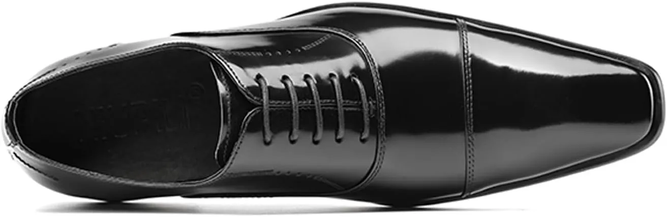 Men's Handcrafted Oxford Dress Shoes | Genuine Leather Brogue Derby for Business/Wedding/Tuxedo | Cushioned Outsole Formal Shoes | Prom & Casual Luxury Footwear