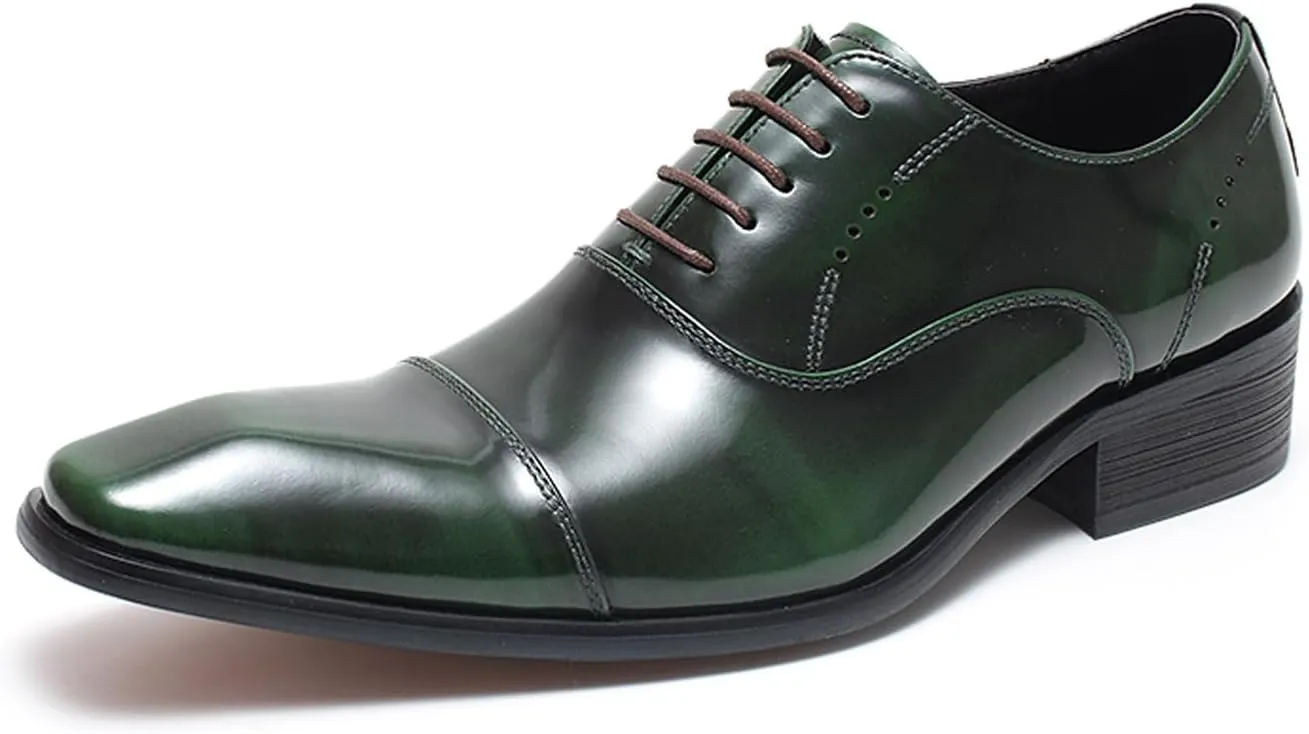 Men's Handcrafted Oxford Dress Shoes | Genuine Leather Brogue Derby for Business/Wedding/Tuxedo | Cushioned Outsole Formal Shoes | Prom & Casual Luxury Footwear