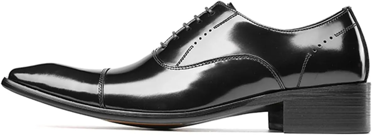 Men's Handcrafted Oxford Dress Shoes | Genuine Leather Brogue Derby for Business/Wedding/Tuxedo | Cushioned Outsole Formal Shoes | Prom & Casual Luxury Footwear