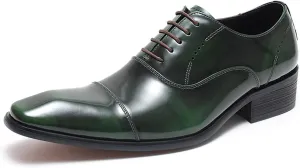 Men's Handcrafted Oxford Dress Shoes | Genuine Leather Brogue Derby for Business/Wedding/Tuxedo | Cushioned Outsole Formal Shoes | Prom & Casual Luxury Footwear