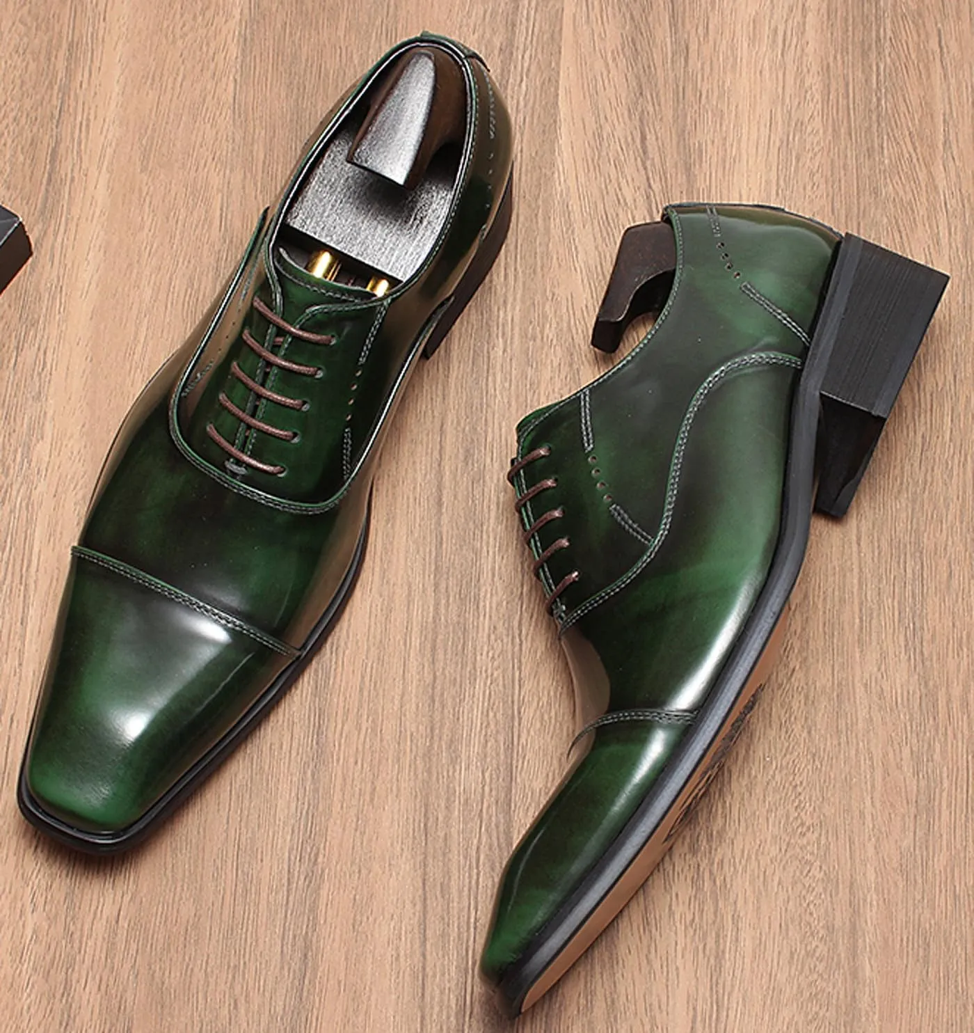 Men's Handcrafted Oxford Dress Shoes | Genuine Leather Brogue Derby for Business/Wedding/Tuxedo | Cushioned Outsole Formal Shoes | Prom & Casual Luxury Footwear