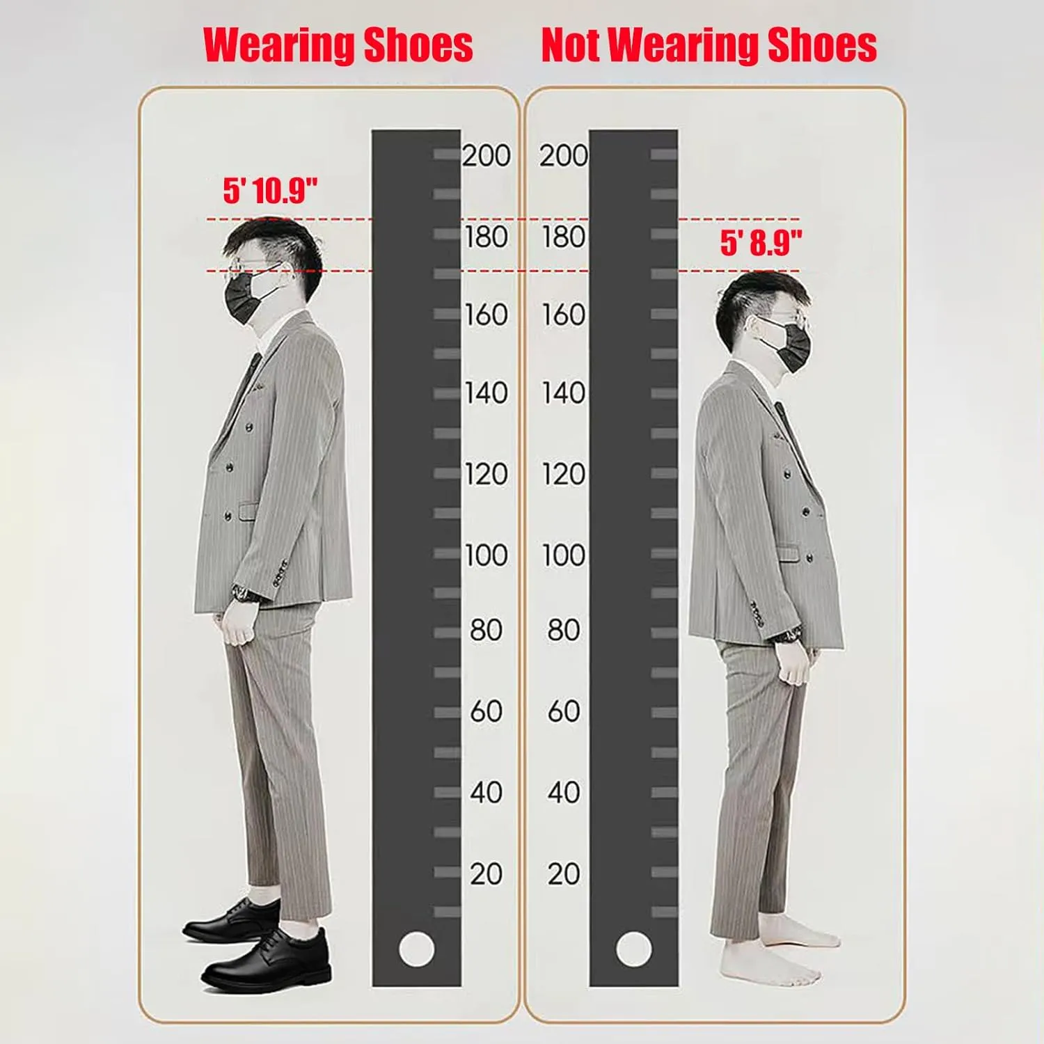Men's Leather Invisible Height Increasing Elevator Dress Shoes Fashion Classic Cap Toe Low Top Oxfords Shoes Casual Business Formal Derby Shoes - 2.36 Inches Taller
