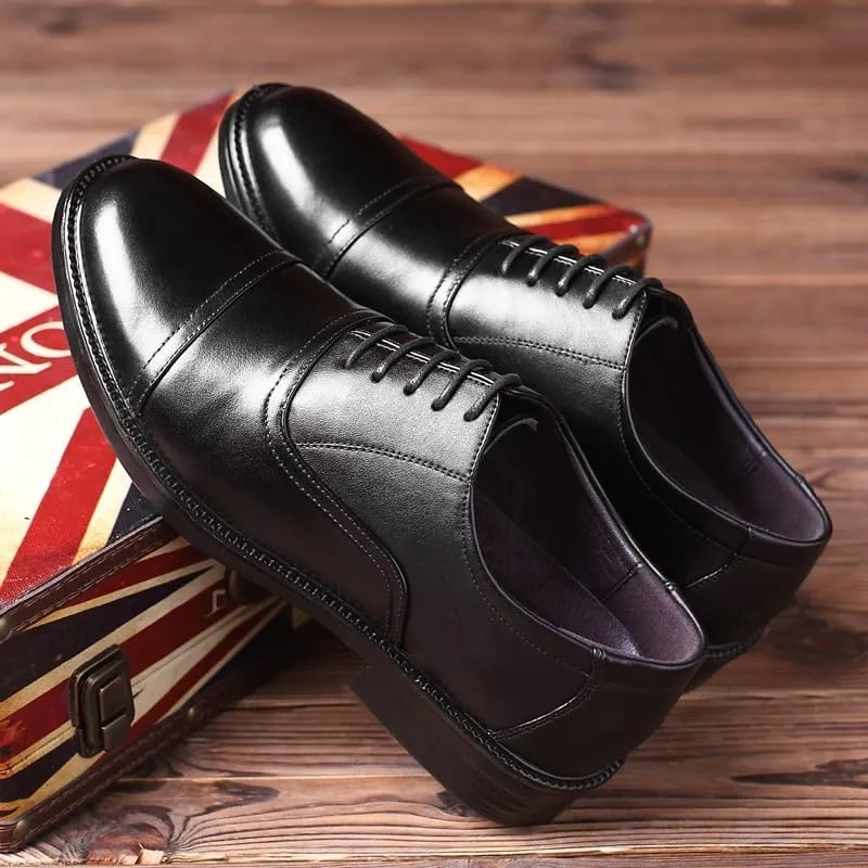 Men's Lightweight Comfortable Oxford Shoes - Modern Pointed Toe Tuxedo Derby Dress Shoes for Business Dinners and Formal Events