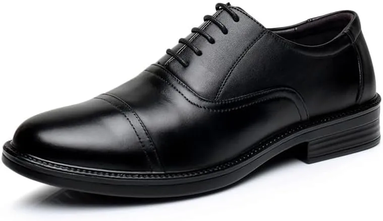 Men's Lightweight Comfortable Oxford Shoes - Modern Pointed Toe Tuxedo Derby Dress Shoes for Business Dinners and Formal Events