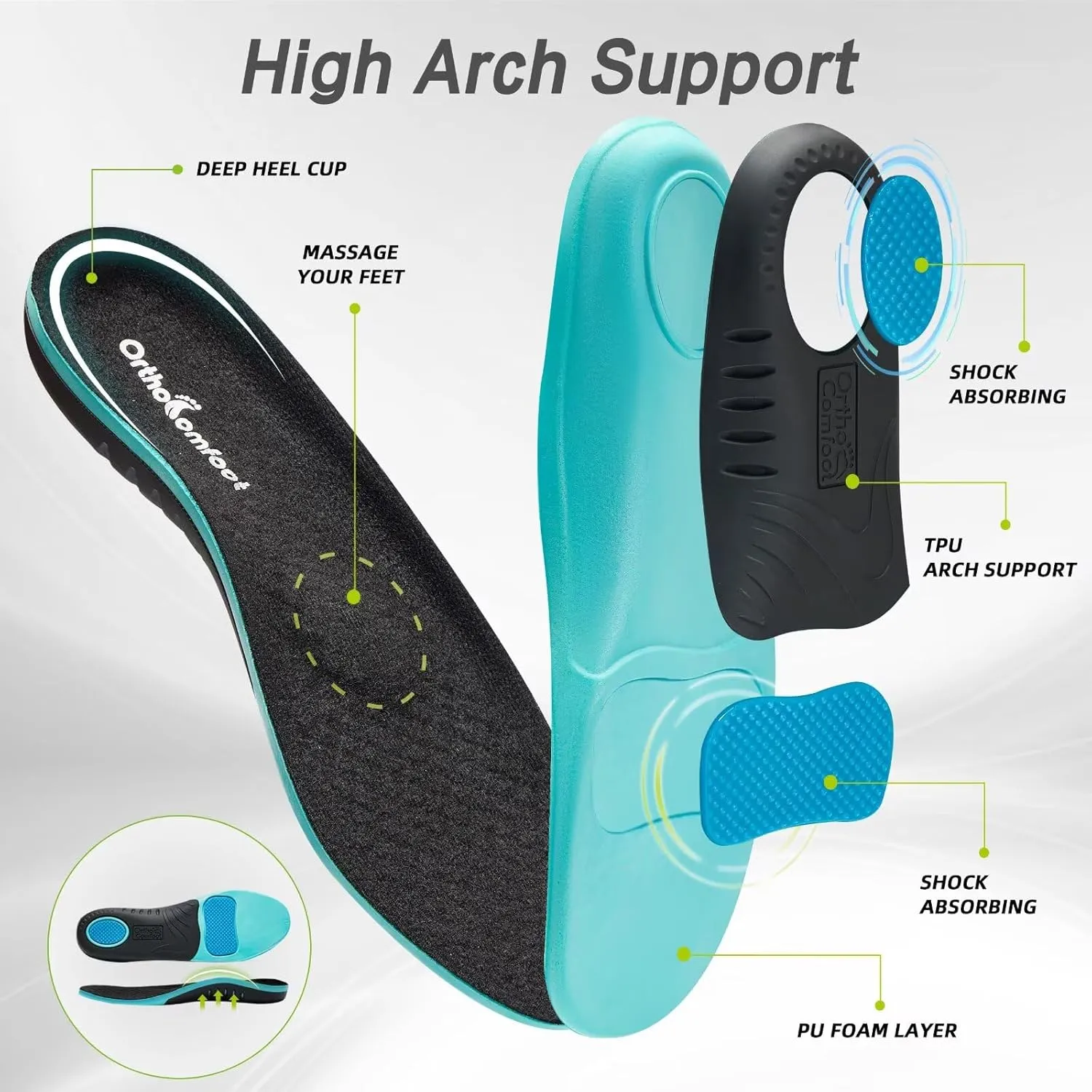 Men's Orthopedic Leather Dress Shoes: Casual Arch Support Plantar Fasciitis Orthotic Walking Business Oxford, Comfortable High Arch Golf Tennis Work Sneakers for Foot Heel Pain Relief