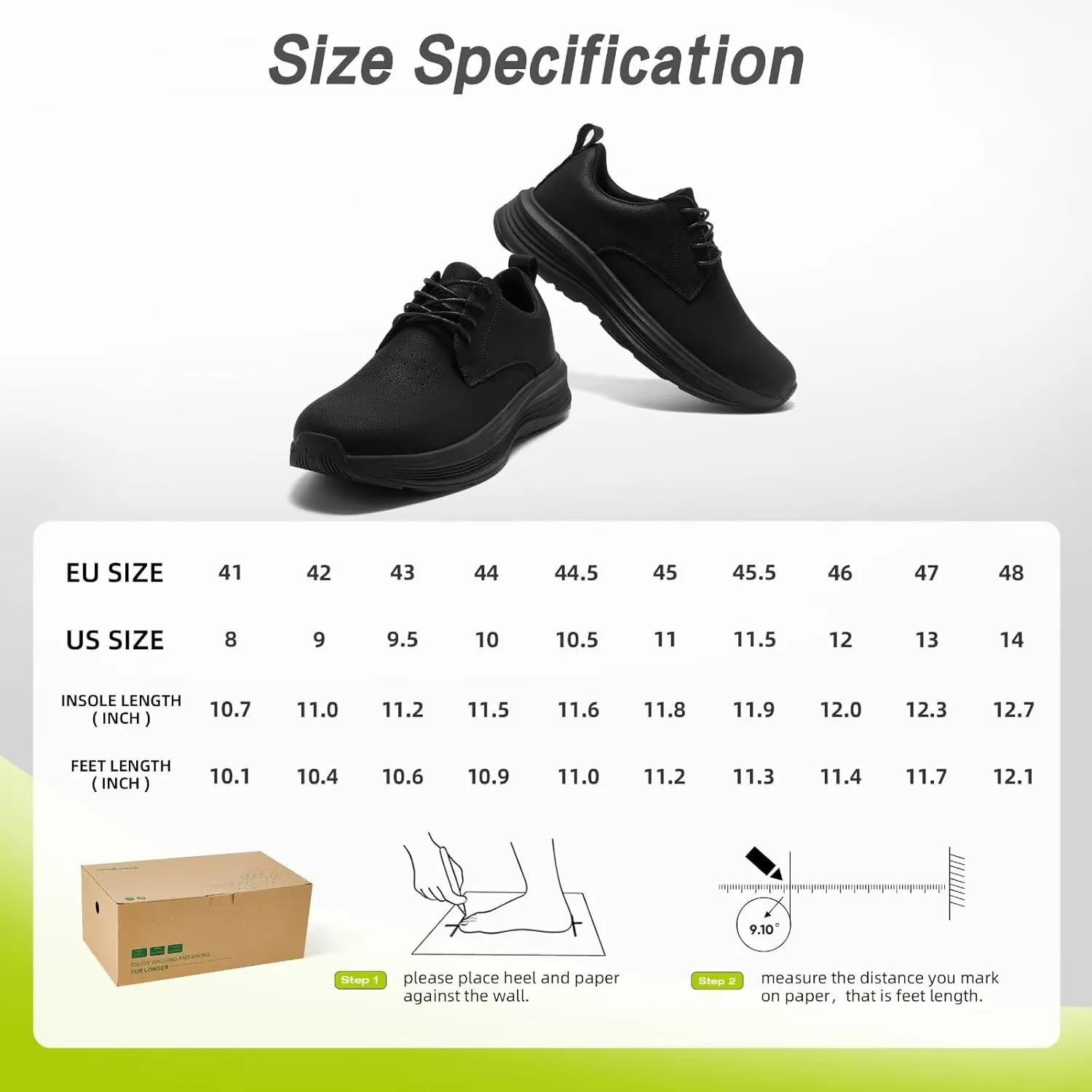 Men's Orthopedic Leather Dress Shoes: Casual Arch Support Plantar Fasciitis Orthotic Walking Business Oxford, Comfortable High Arch Golf Tennis Work Sneakers for Foot Heel Pain Relief
