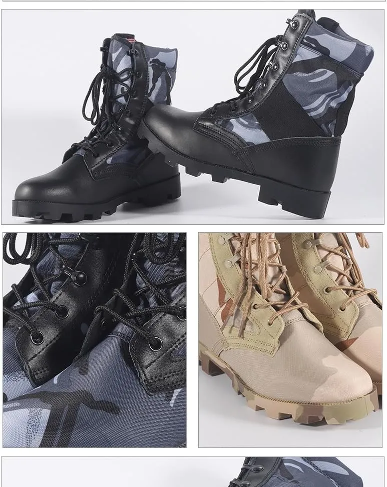 Men's outdoor hiking boots desert boots military fans jungle off-road training, high top hiking boots