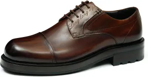 Mens Oxfords Formal Dress Derby Shoes Genunie Leather Cap Toe Modern Suit Shoes Fashion Prom Wedding Tuxedo Business Casual Lightweight Comfortable Shoes for Men