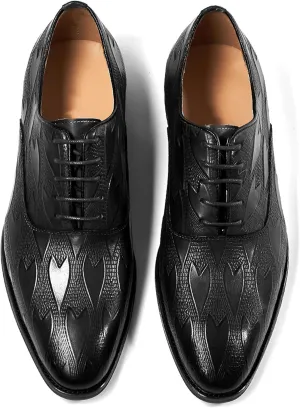 Mens Oxfords Formal Dress Derby Shoes Genunie Leather Wingtip Toe Modern Suit Shoes Fashion Prom Wedding Business Casual Comfortable Tuxedo Shoes for Men