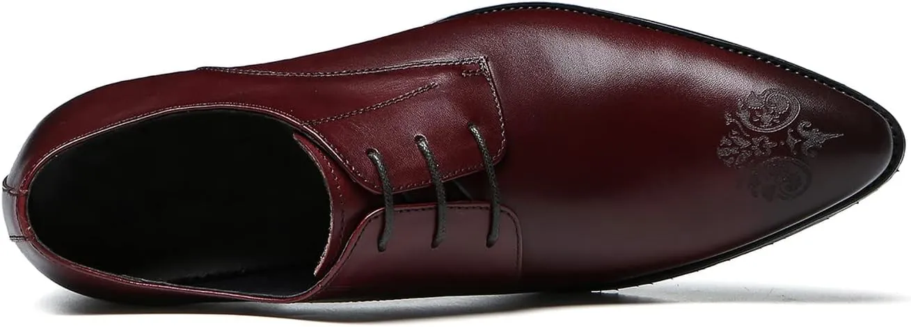 Men's Oxfords Formal Dress Leather Brogues Derby Business Prom Wedding Fashion Casual Walking Shoes for Men