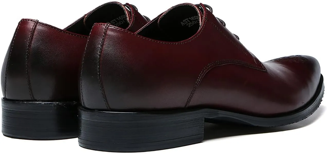 Men's Oxfords Formal Dress Leather Brogues Derby Business Prom Wedding Fashion Casual Walking Shoes for Men
