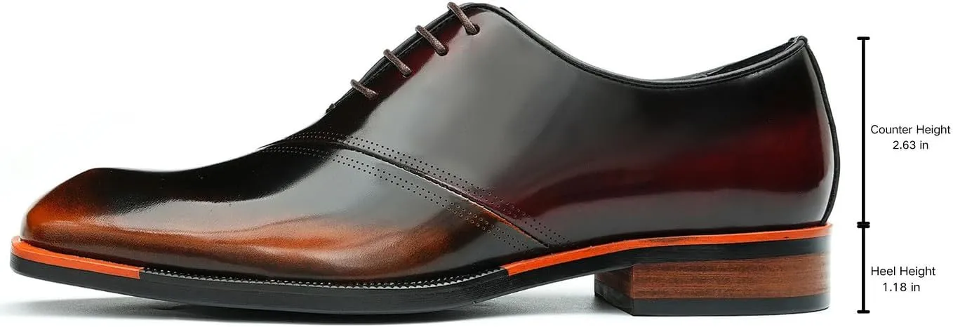 Men's Oxfords Formal Dress Patent Leather Derby Fashion Business Wedding Prom Tuxedo Casual Square Toe Oxford Walking Shoes for Men