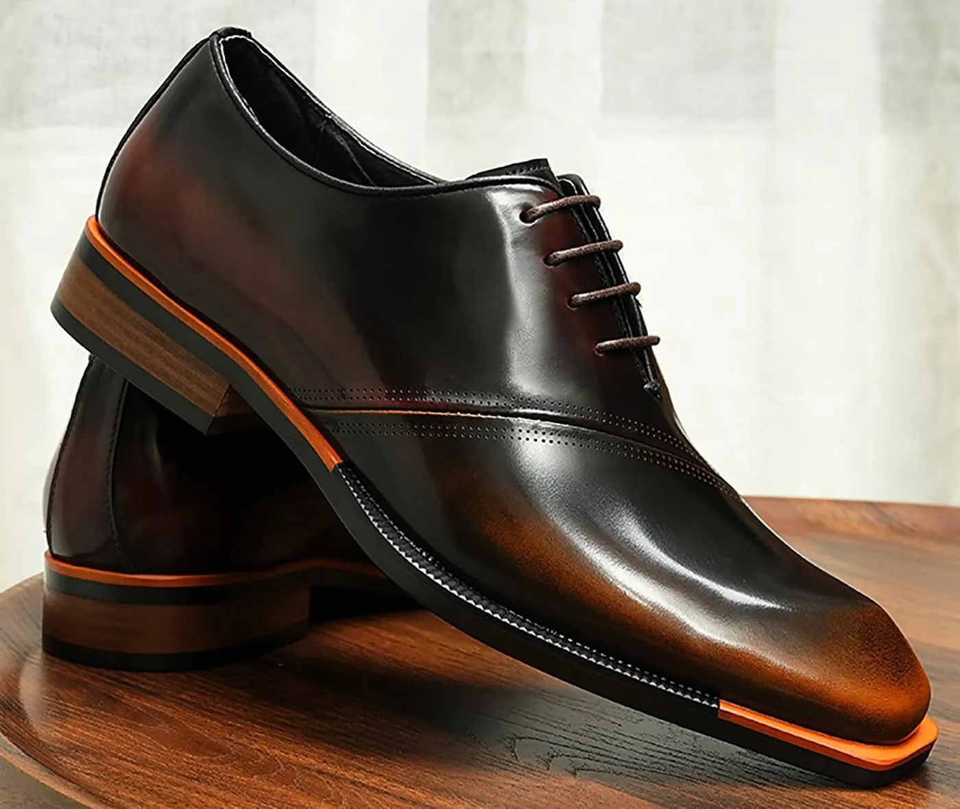 Men's Oxfords Formal Dress Patent Leather Derby Fashion Business Wedding Prom Tuxedo Casual Square Toe Oxford Walking Shoes for Men