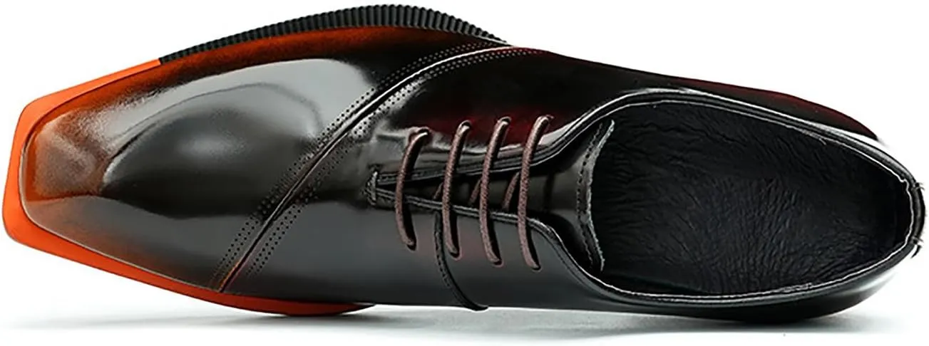 Men's Oxfords Formal Dress Patent Leather Derby Fashion Business Wedding Prom Tuxedo Casual Square Toe Oxford Walking Shoes for Men