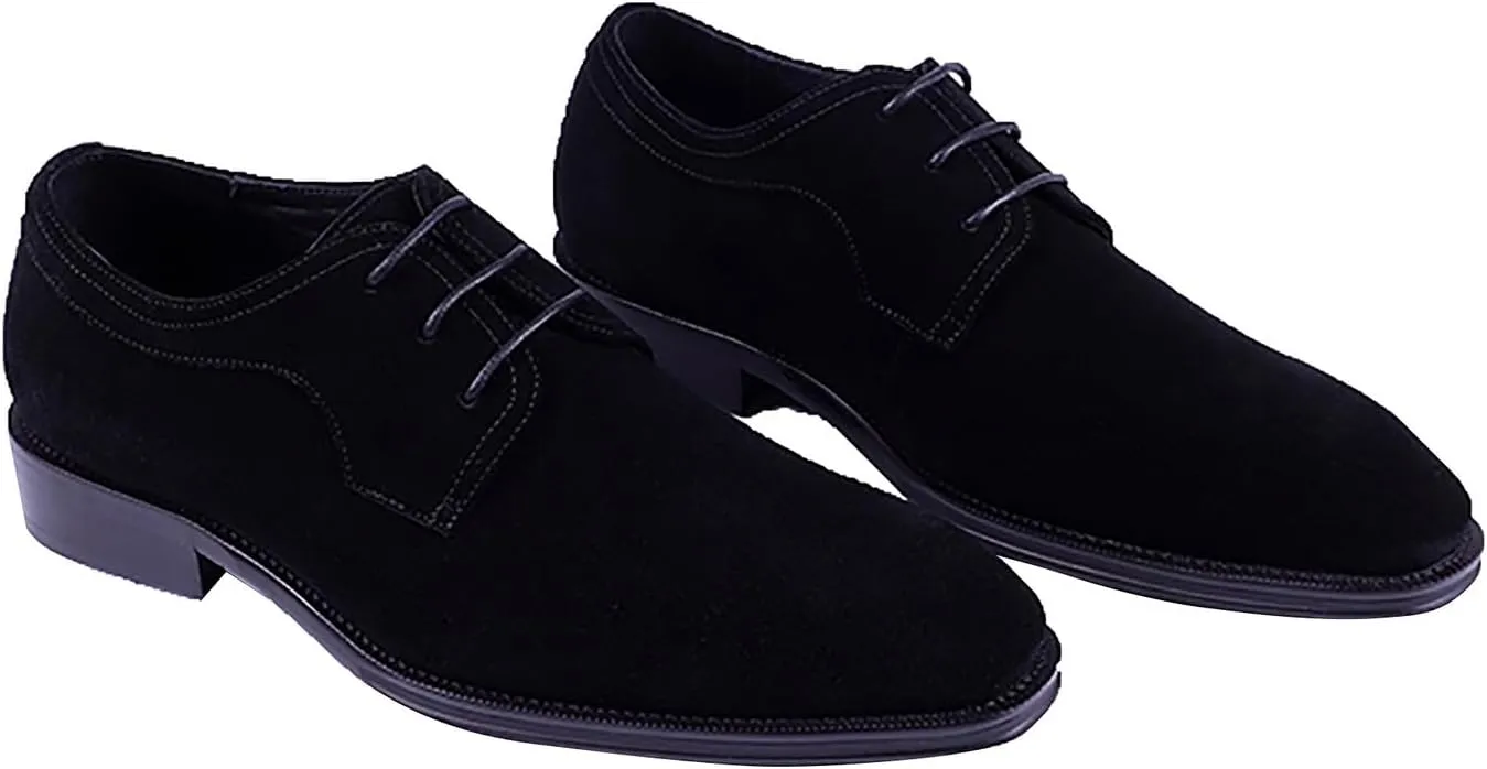 Men's Oxfords Formal Dress Shoes Suede Leather Wingtips Derby Business Casual Fashion Walking Shoes for Men