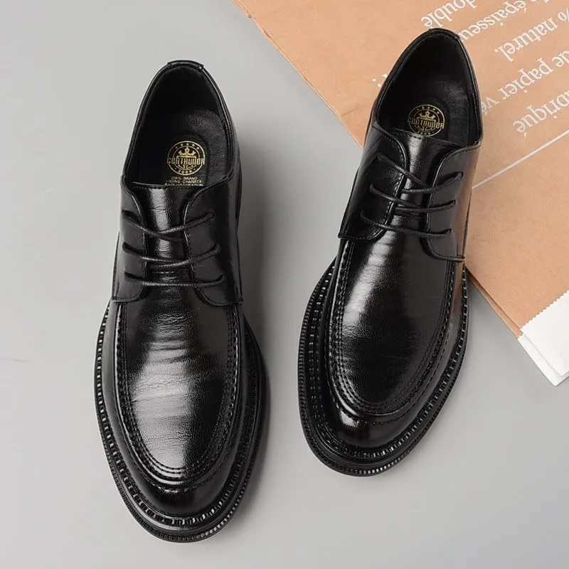 Mens Oxfords Modern Wedding Office Work Tuxedo Derby Shoes for Men Lightweight All-Day Comfort Non-Slip Soft Sole Penny