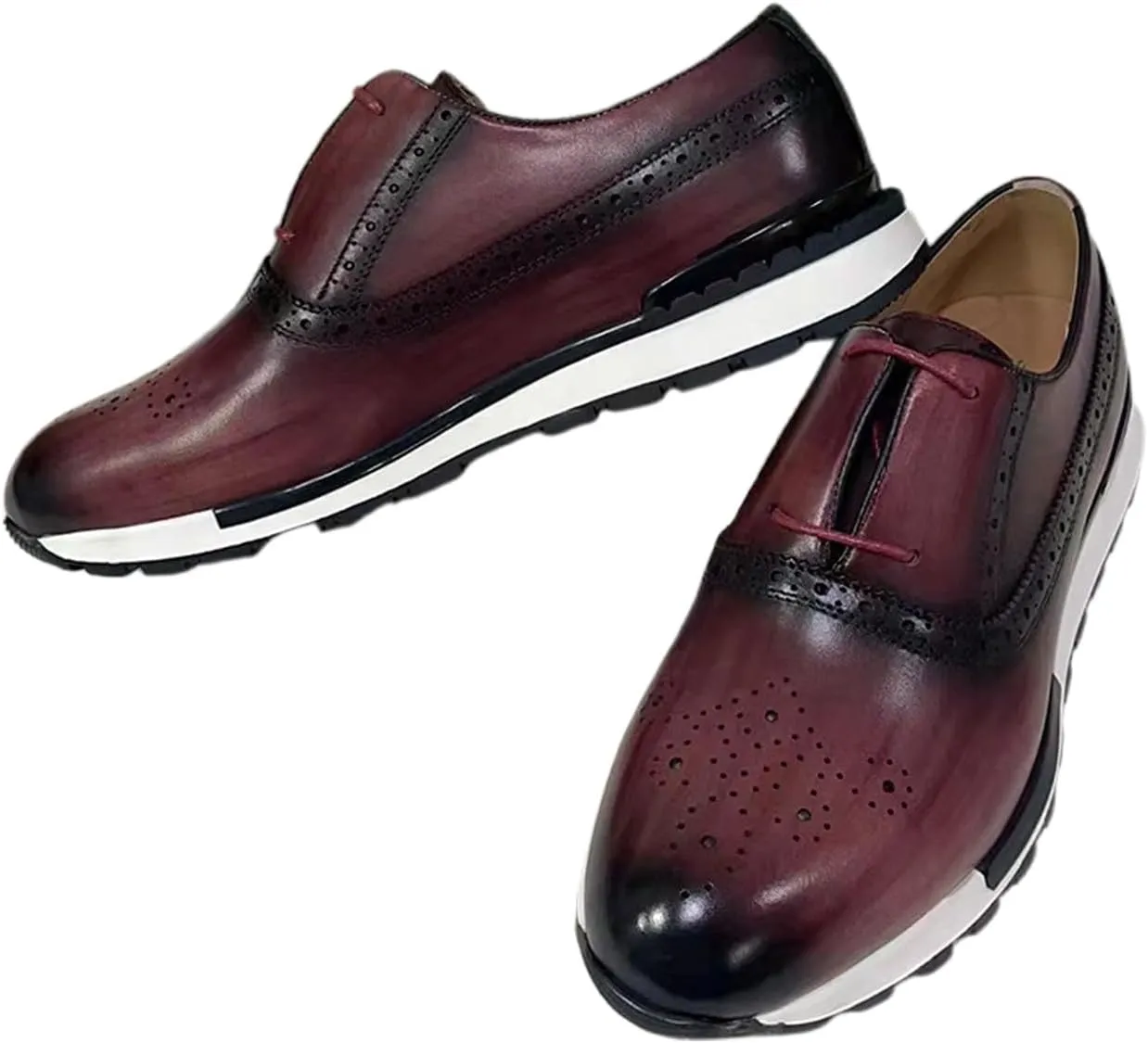 Mens Sneakers Fashion Casual Shoes Comfort Walking Shoes Modern Genunie Leather Flat Oxfords Business Casual Derby for Men