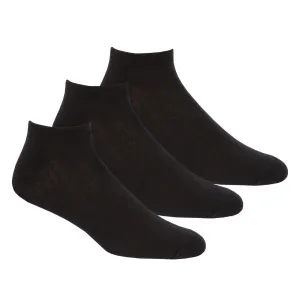Mens Sports Trainer Liner Socks Black 3 Pairs