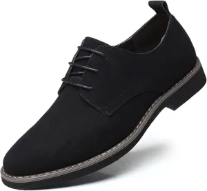 Men's Suede Lace Up Oxfords Classic Wing Tips Dress Shoes Casual Luxury Business Work Office Derby Shoes