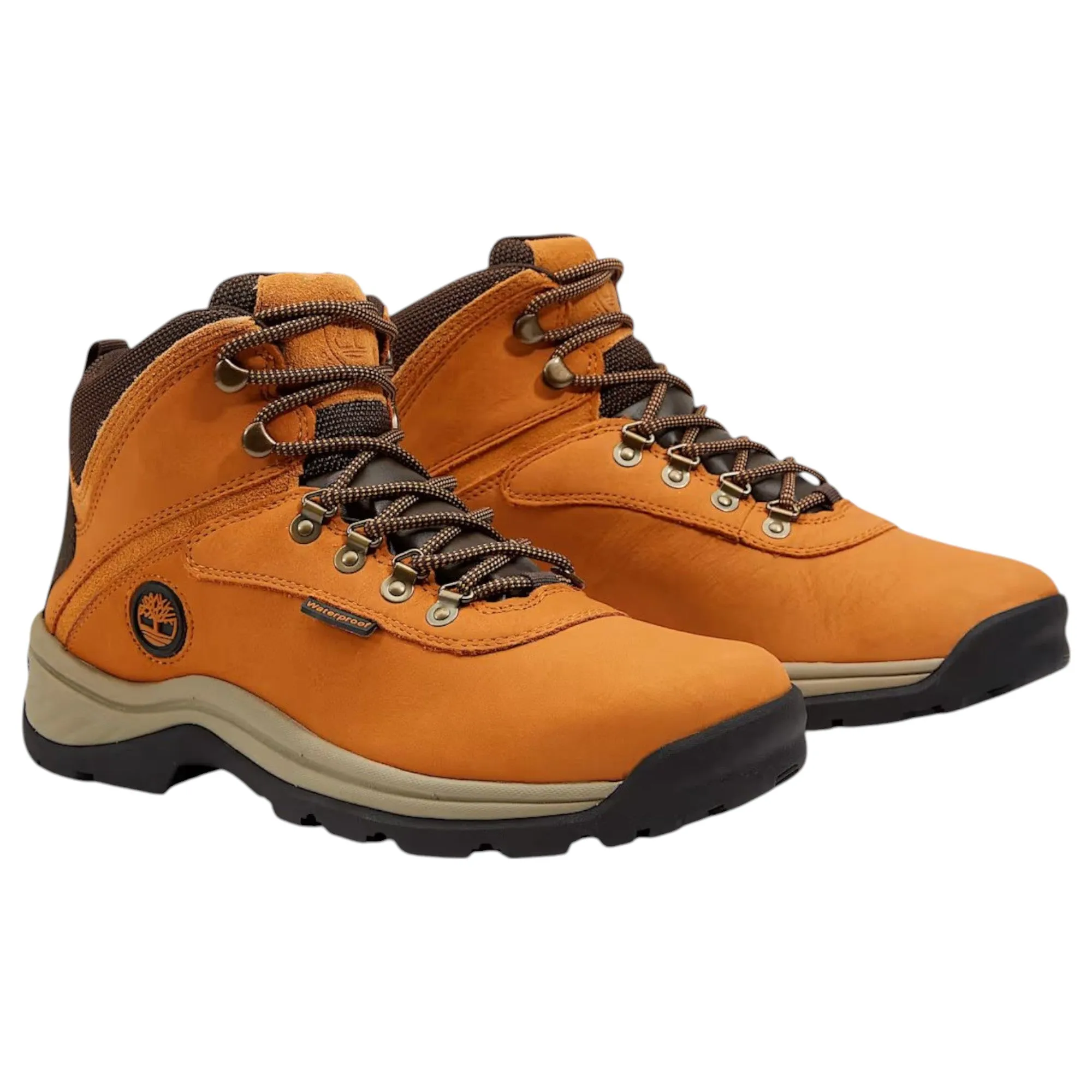 Mens Timberland White Ledge Mid Hiker Boots Wheat Nubuck