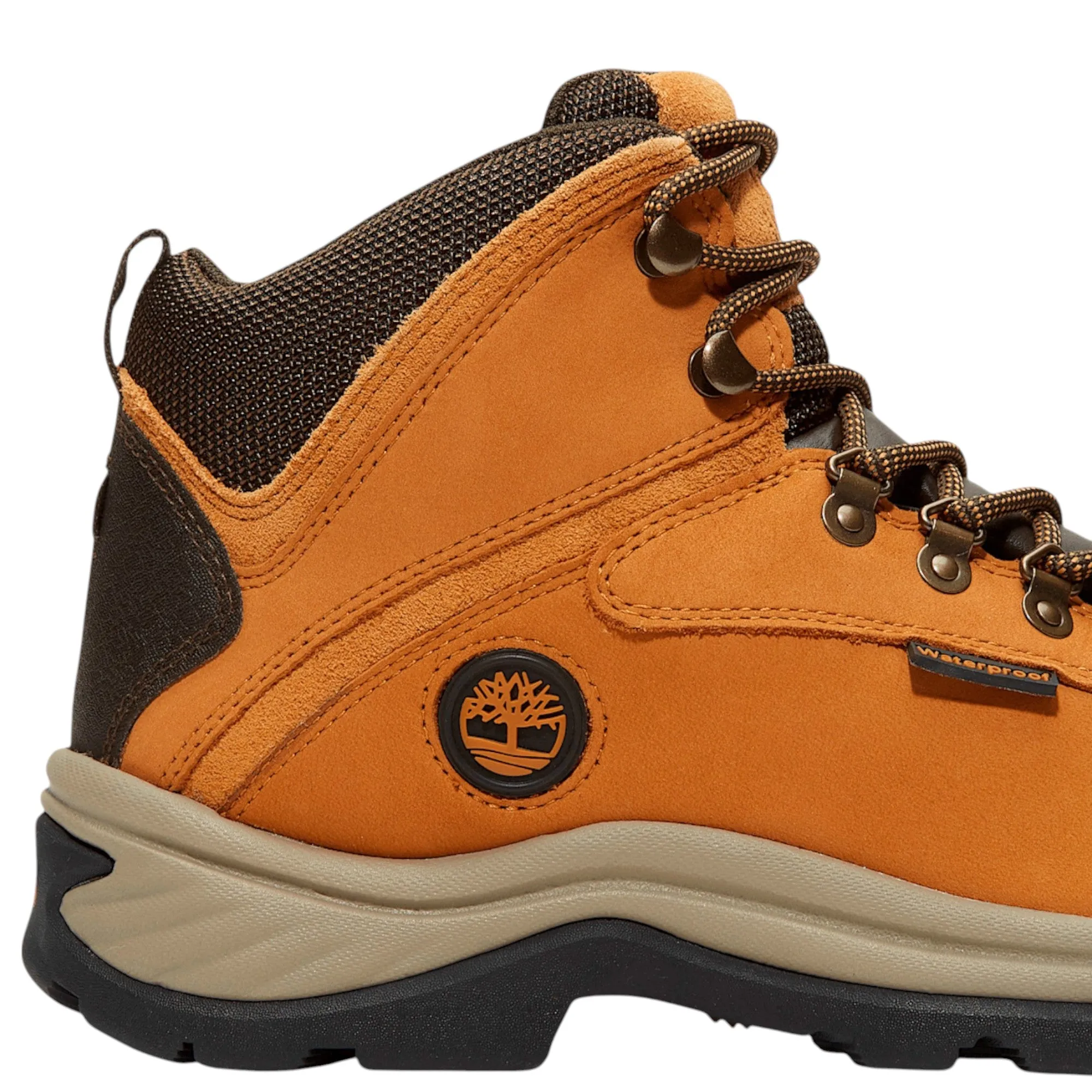 Mens Timberland White Ledge Mid Hiker Boots Wheat Nubuck
