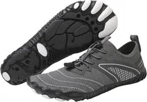 Mens Trail Running Barefoot Shoes, Wide Toe Box Minimalist Sneakers, Zero Drop Grounding Shoes with Copper, Soft Comfortable Grounded Footwear, Pro Water Travel, Non Slip Breathable Hike Men