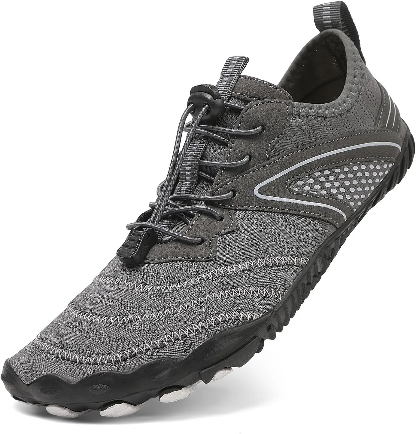 Mens Trail Running Barefoot Shoes, Wide Toe Box Minimalist Sneakers, Zero Drop Grounding Shoes with Copper, Soft Comfortable Grounded Footwear, Pro Water Travel, Non Slip Breathable Hike Men