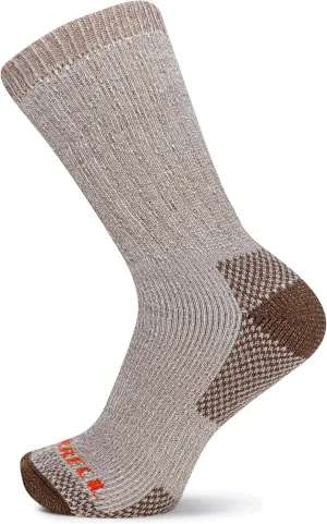 Merrell Men's and Women's Heavyweight Merino Wool Hiking Crew Socks-Breathable Reinforced Cushion and Arch Support