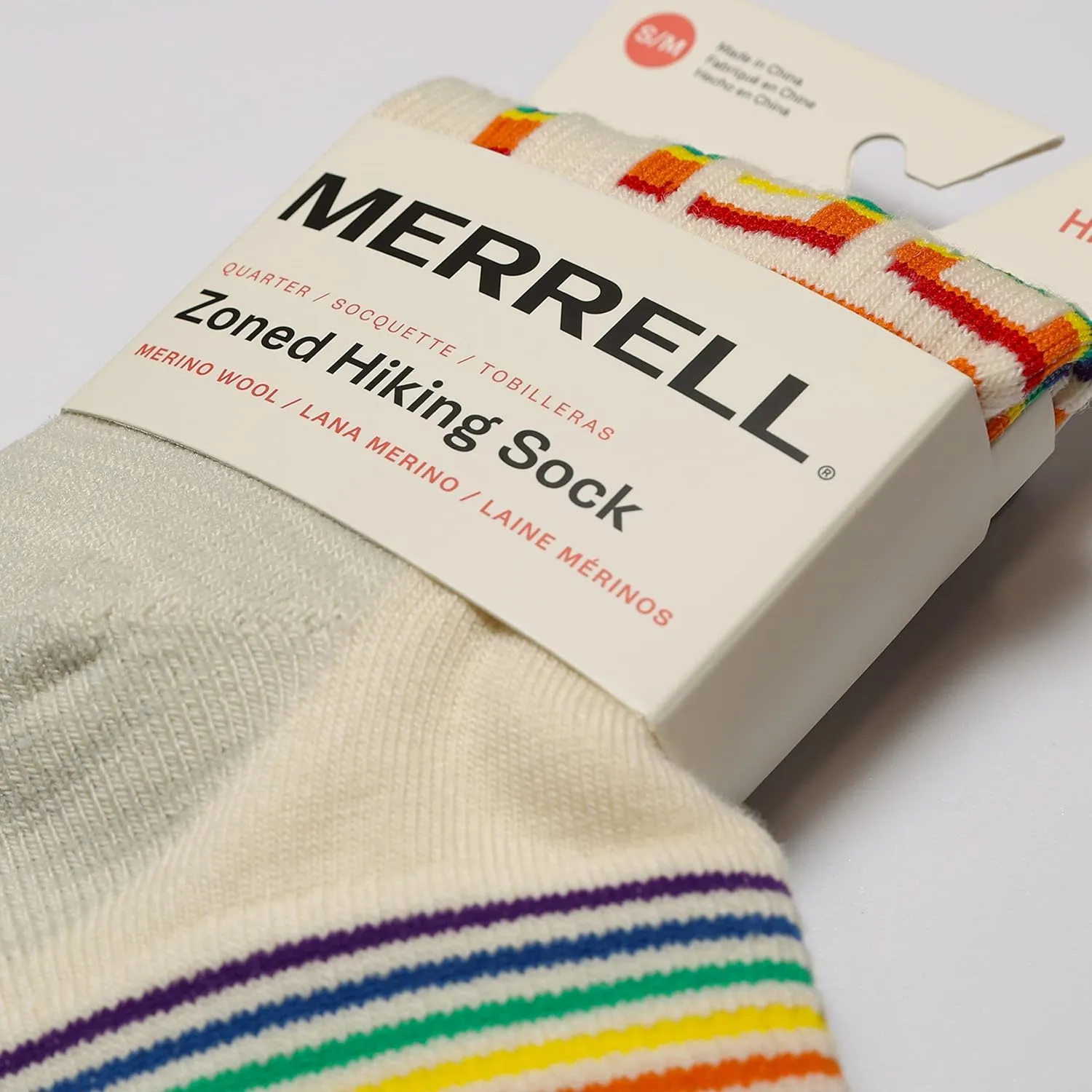 Merrell Men's and Women's Zoned Cushioned Wool Hiking Ankle Socks-Breathable Arch Support