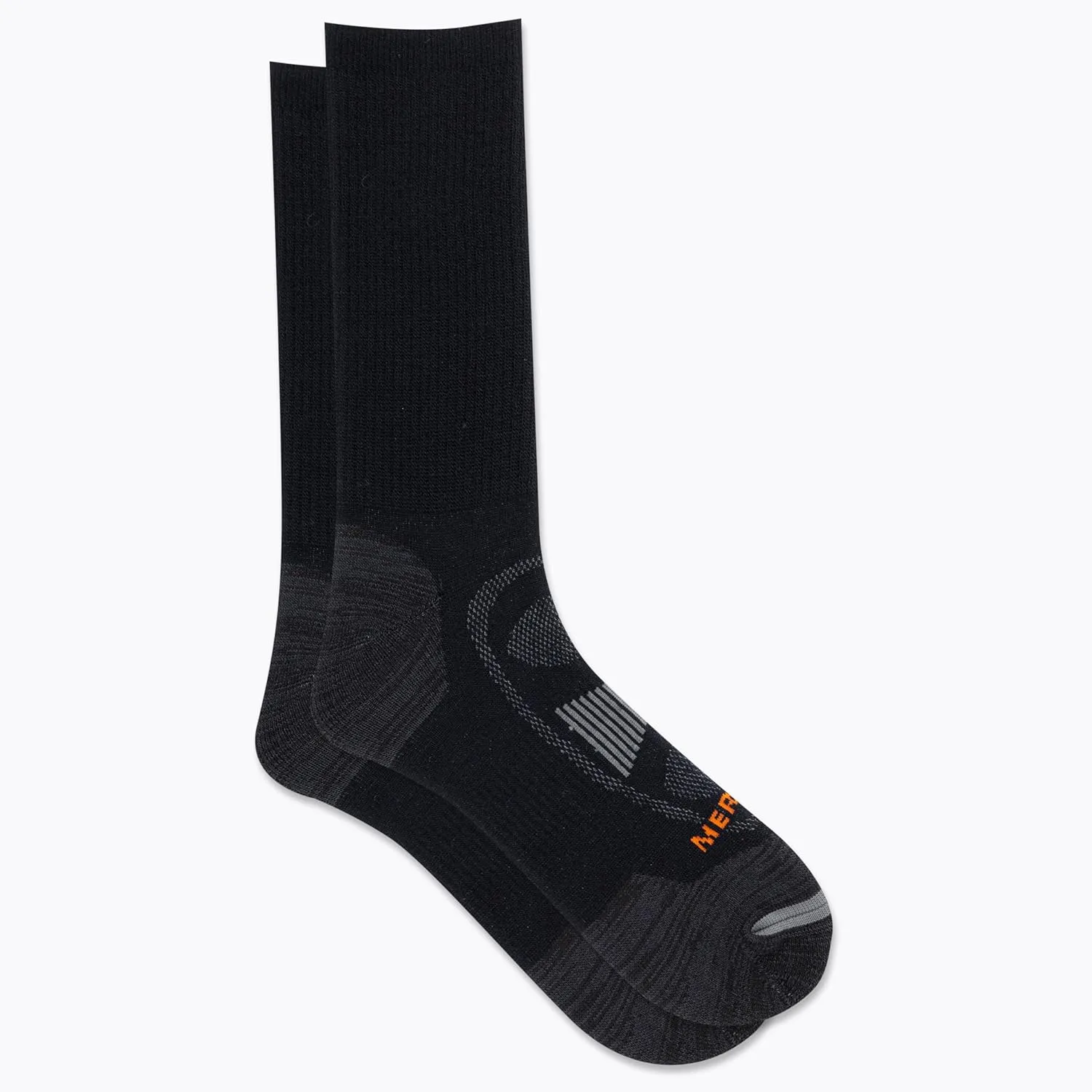 Merrell Men's and Women's Zoned Cushioned Wool Hiking Crew Socks-1 Pair Pack-Breathable Arch Support