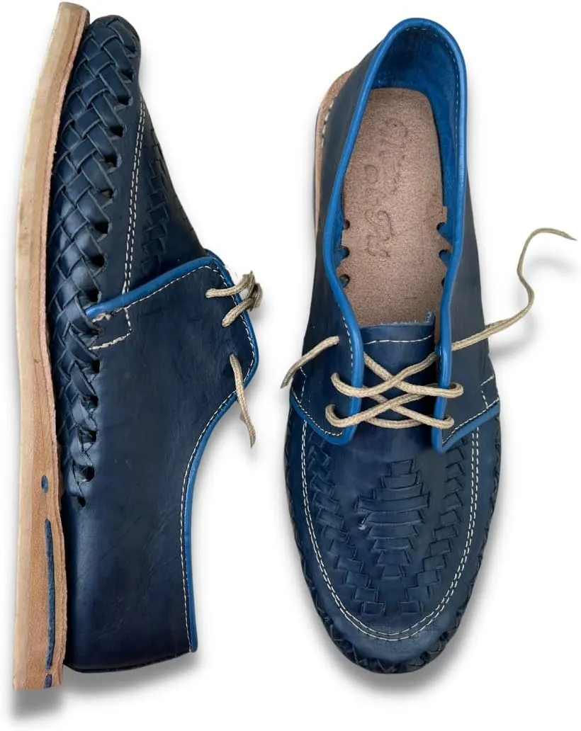 Mexico en la Piel: Handcrafted Men's Genuine Leather Lace-Up Huarache Sandals Shoes - Versatile & Durable