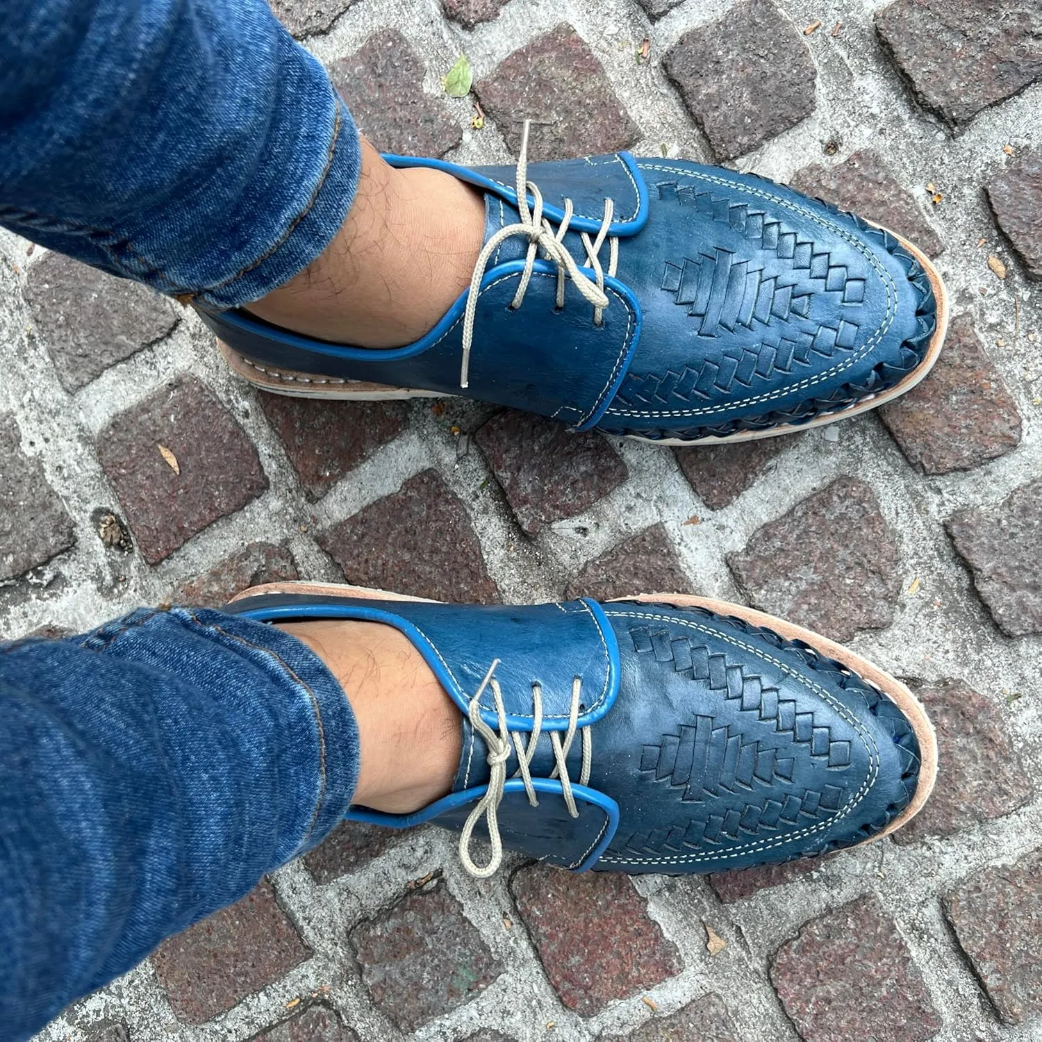 Mexico en la Piel: Handcrafted Men's Genuine Leather Lace-Up Huarache Sandals Shoes - Versatile & Durable