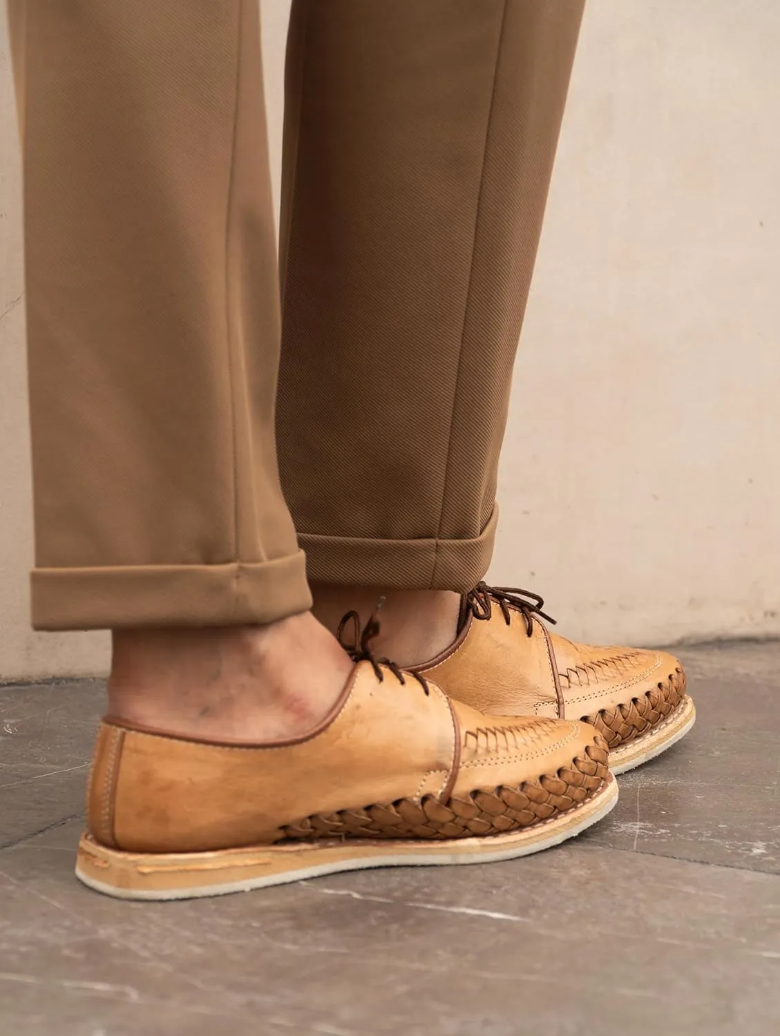 Mexico en la Piel: Handcrafted Men's Genuine Leather Lace-Up Huarache Sandals Shoes - Versatile & Durable