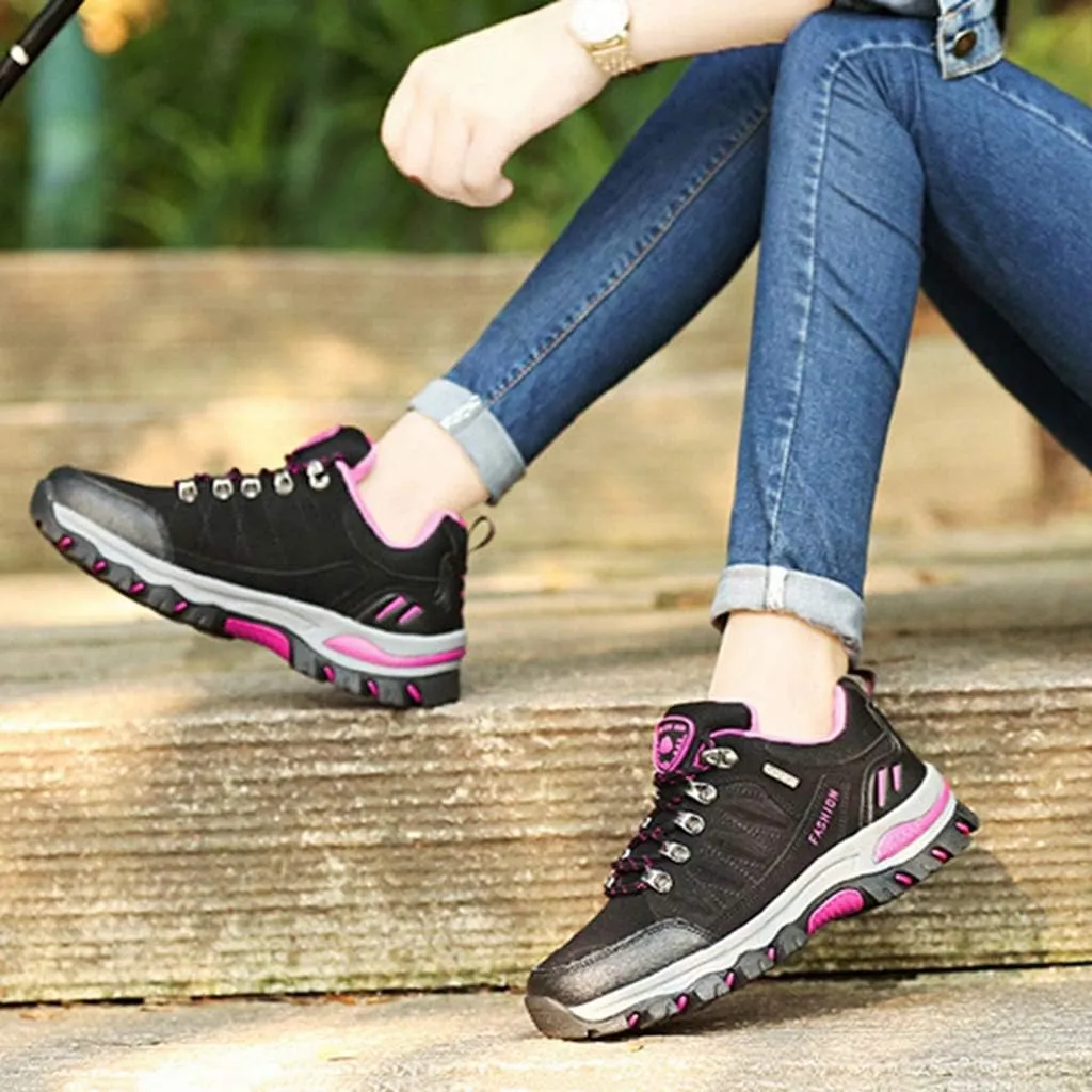 MIOKE Women's Waterproof Hiking Shoes Outdoor Running Trail Hiker Non-Slip Casual Climbing Backpacking Shoe