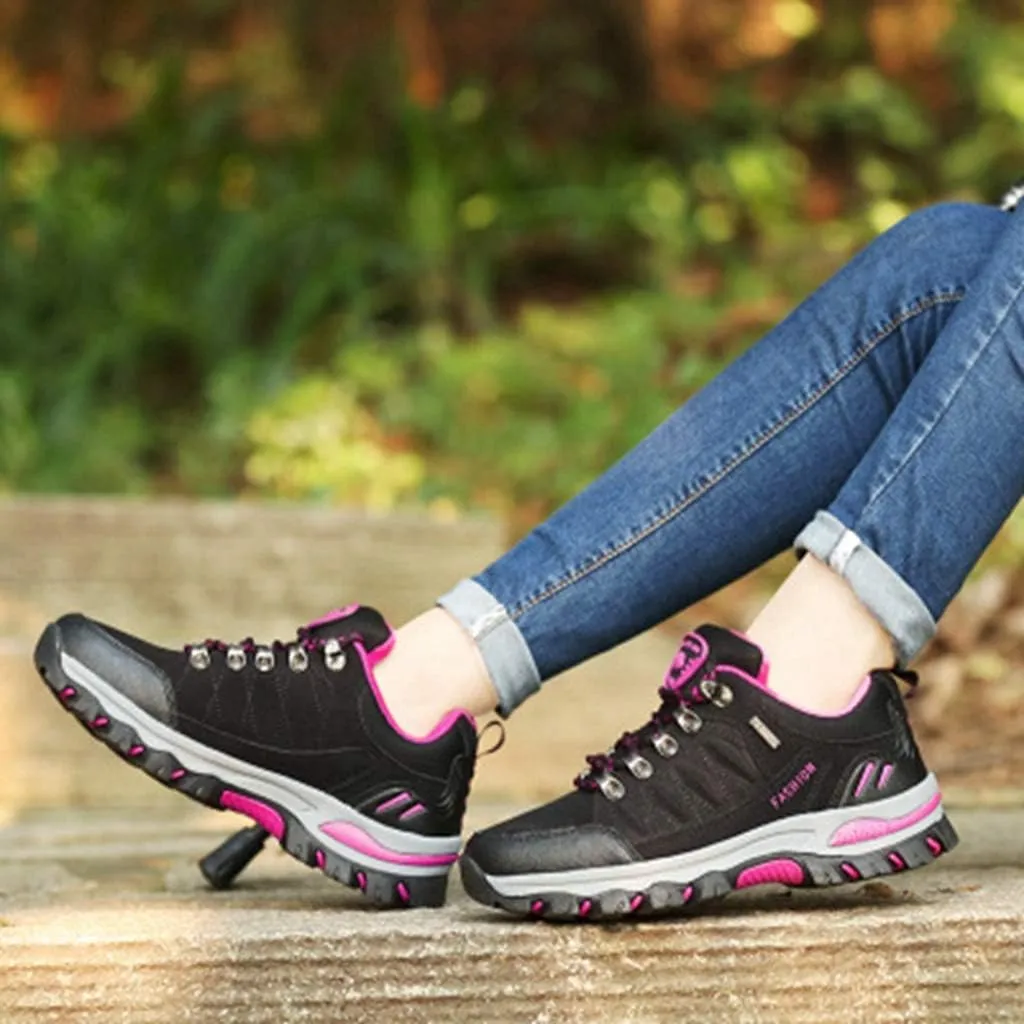 MIOKE Women's Waterproof Hiking Shoes Outdoor Running Trail Hiker Non-Slip Casual Climbing Backpacking Shoe