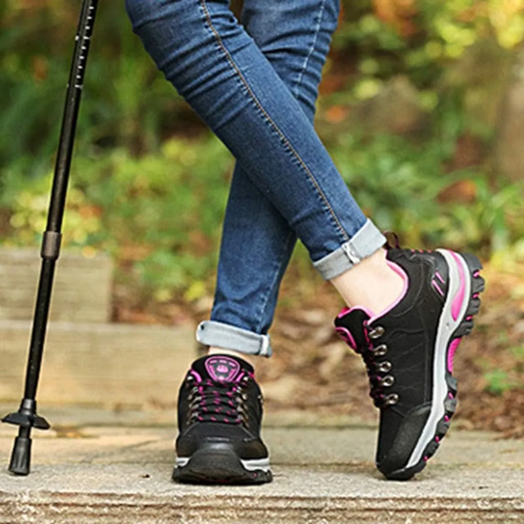 MIOKE Women's Waterproof Hiking Shoes Outdoor Running Trail Hiker Non-Slip Casual Climbing Backpacking Shoe
