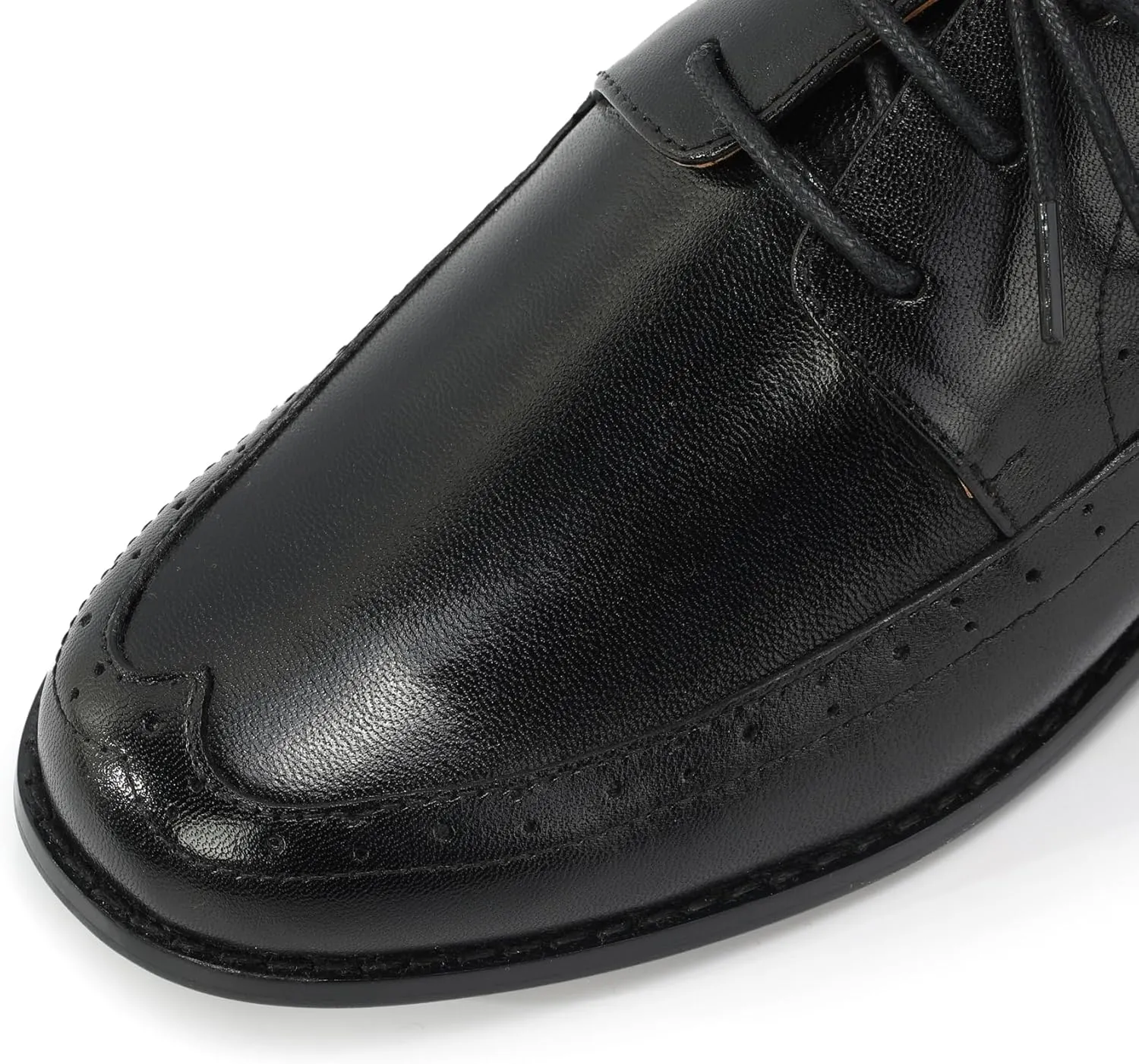 Mona flying Women's Classic Leather Derby Oxfords Round Toe Lace up Flat Office Work Shoes for Ladies
