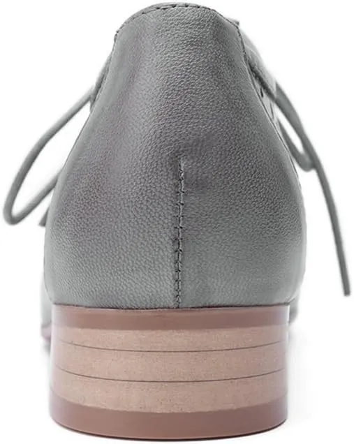 Mona flying Women's Leather Perforated Lace-up Oxfords Brogue Derby Shoes for Ladies
