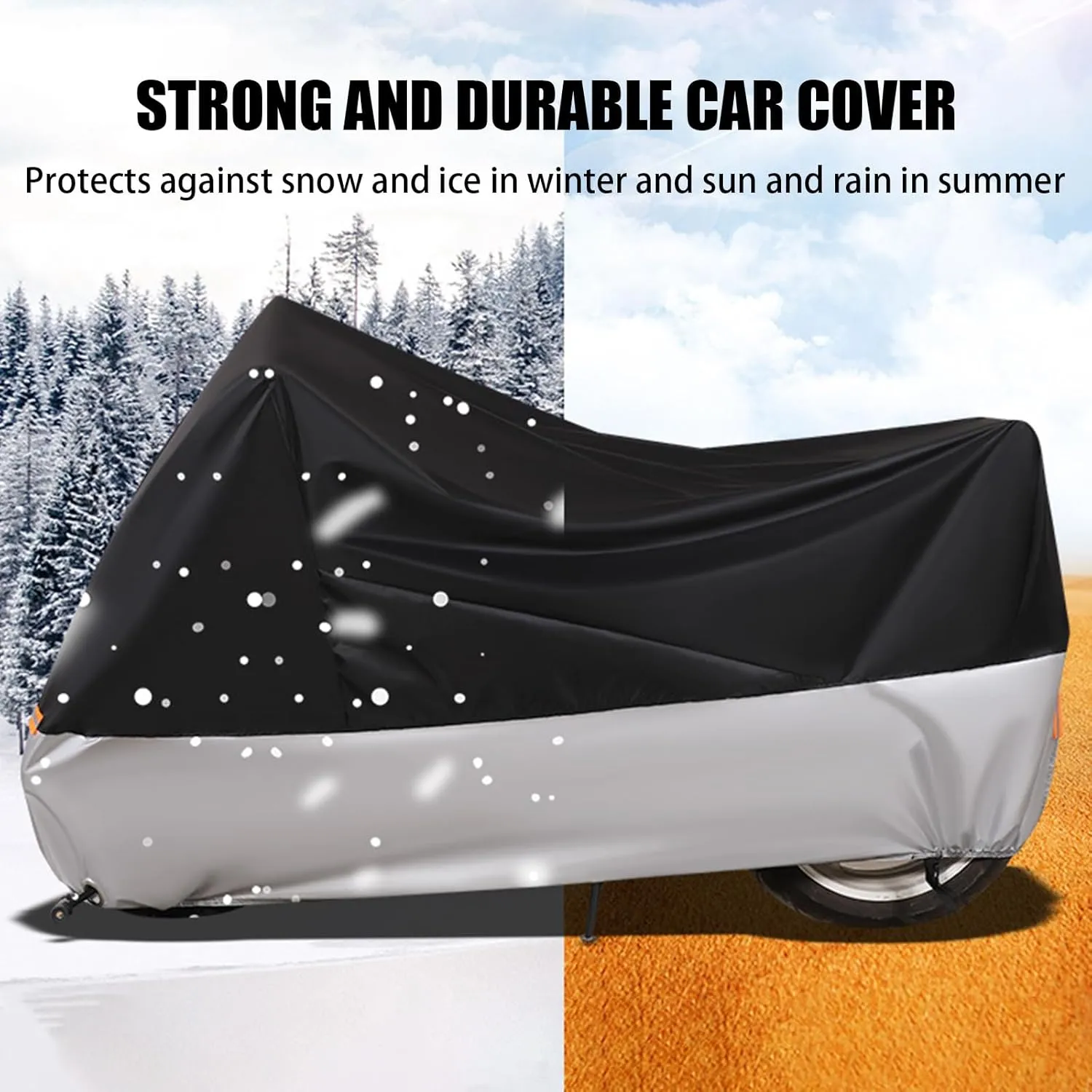 Motorcycle Cover for Bultaco Streaker 125 Indoor Outdoor Motorcycle Protective Cover Duty Sun Rain Cover Exterior Accessories,Black Orange-M (200 * 90 * 100cm)