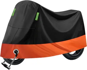 Motorcycle Cover for Bultaco Streaker 125 Indoor Outdoor Motorcycle Protective Cover Duty Sun Rain Cover Exterior Accessories,Black Orange-M (200 * 90 * 100cm)
