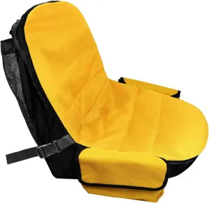 Mower Seat Cover for John Deere,Lawn Tractor Seat Cover for Cub Cadet,Riding Mower Seat Cushion Compatible with Kubota,with Pouch and Buckle (Medium)