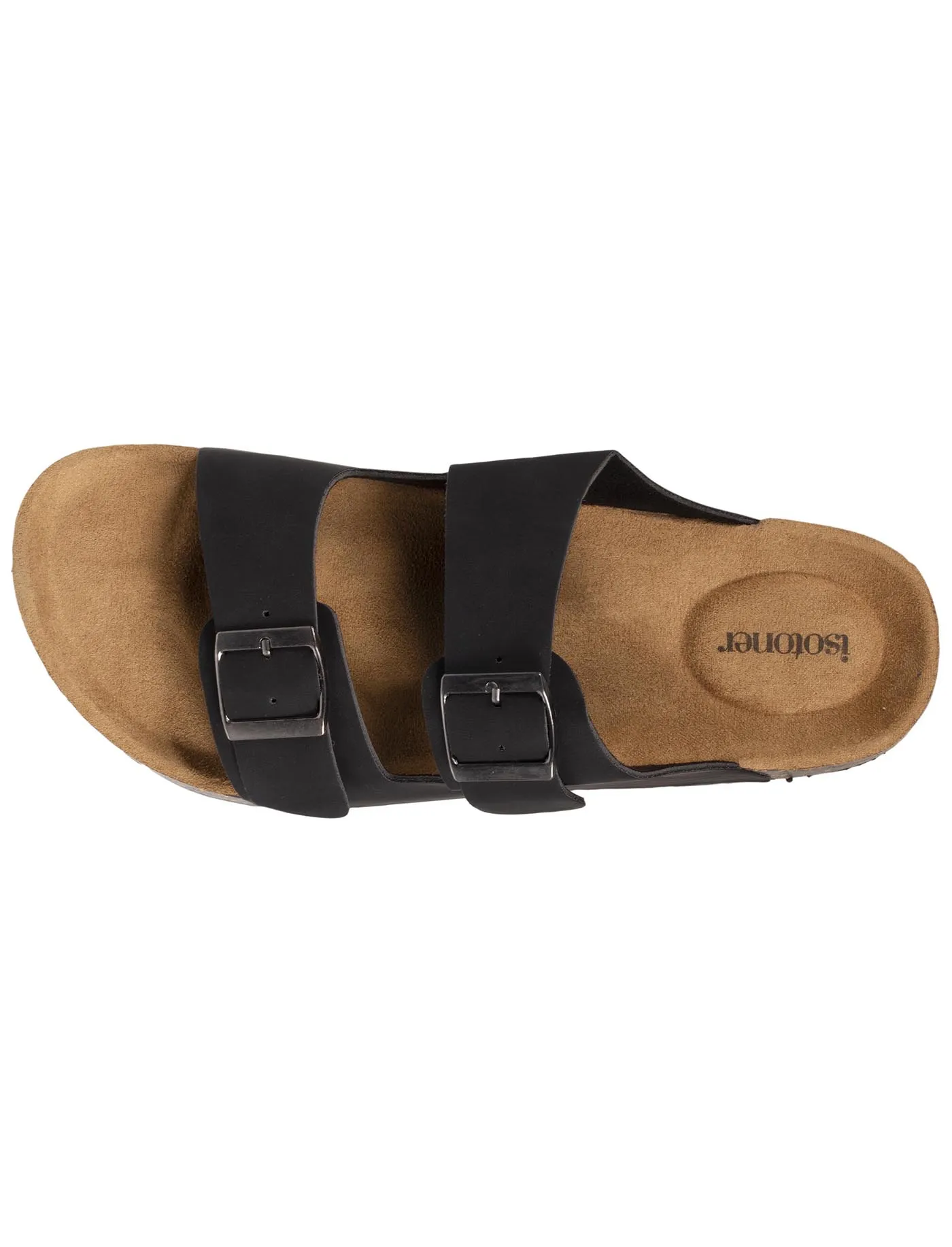 Mules sandales Homme confort double boucle Noir